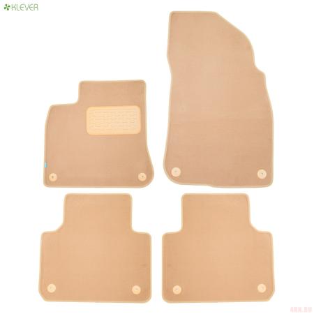 Коврики салона Klever текстильные Premium для Volkswagen Touareg (2018-2025) бежевые № KVR04.051.048.22112kh