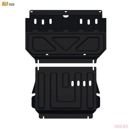 Защита двигателя и радиатора для Mitsubishi L200 (2007-2015) 2 части № ALF-01.721 AL 4