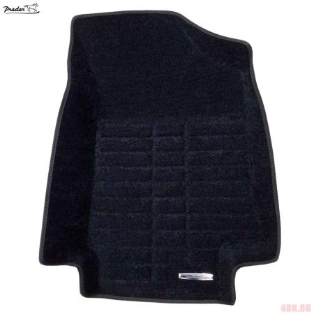 Коврики салона Pradar 3D текстильные для Hyundai Creta (2016-2020) с металлическим подпятником № SI 19-00283