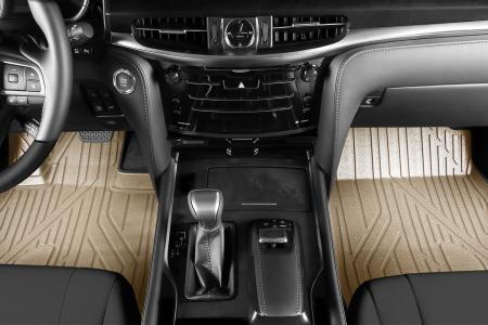 Коврики в салон 3D Kvest для Lexus LX (2015-2021) бежевые № KVESTLEX00002Kb1