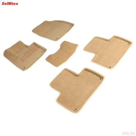 Коврики салона 3D текстильные для Volvo XC90 (2014-2025) бежевые № 90917