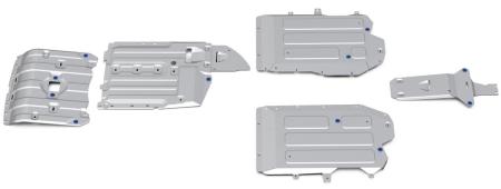 Защита радиатора, двигателя, КПП, раздаточной коробки, топливного бака и редуктора для BMW X6 G06 (2019-2025) № K333.0534.1