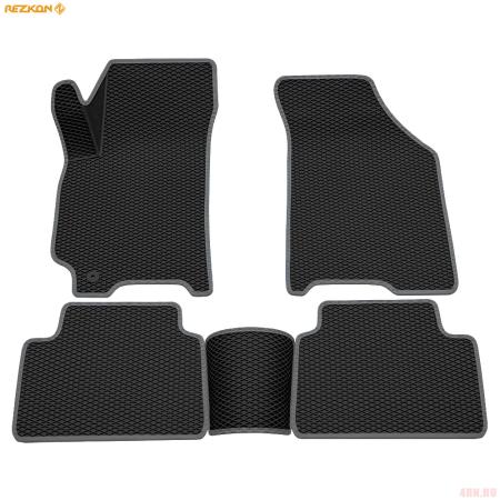 Коврики салона 3D EVA Ромб резиновые для Chevrolet Lacetti (2004-2013) с серым кантом № 9212025102