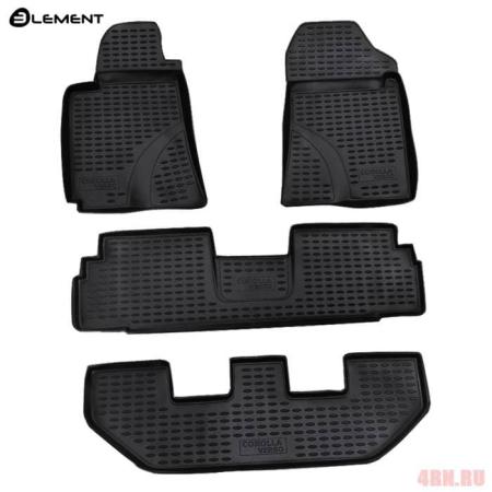 Коврики салона Element для Toyota Corolla Verso (2004-2009) 3 ряда № NLC.48.13.210k
