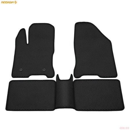 Коврики салона Rezkon EVA резиновые для Lada (ВАЗ) Vesta (2015-2025) с черным кантом № 9039045101