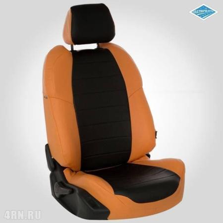 Чехлы на сиденья "Автопилот" для Lada (ВАЗ) Vesta (2015-2025) оранжево-черный № va-lv-vt-och-e