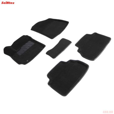 Коврики салона 3D текстильные для Kia Soul (2019-2025) серые № 96401