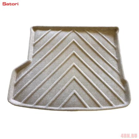 Коврик в багажник Satori текстильный для Mercedes GLE-Class (W166) (2015-2018) бежевый № SI 03-00148