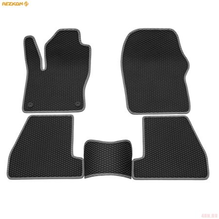 Коврики салона Rezkon EVA резиновые для Ford Focus 3 (2011-2018) с серым кантом № 9016010202