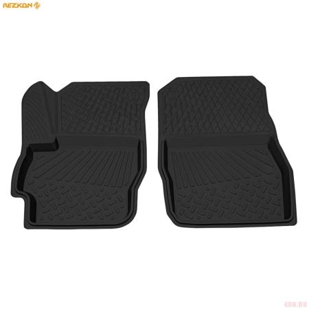Коврики салона Rezkon передние резиновые для Mazda 3 (2009-2013) № 1523010100