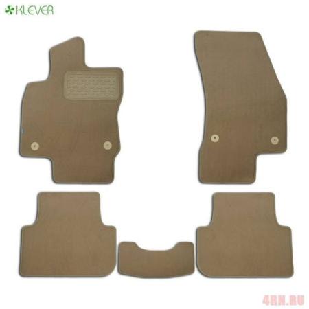 Коврики салона Klever текстильные Premium для Renault Koleos (2016-2025) бежевые № KLEVER04411422112kh