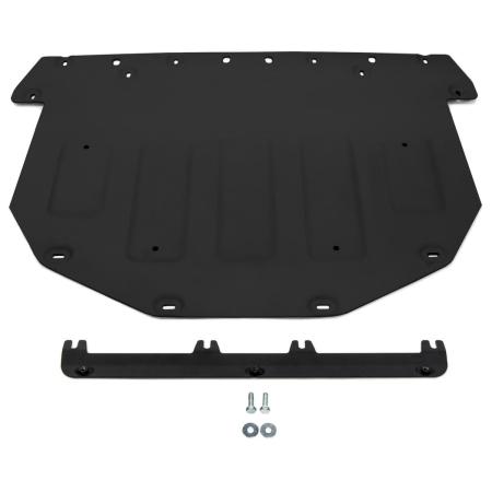 Защита двигателя и КПП для Land Rover Range Rover Evoque (2018-2025) без крепежа, черная № 3.3130.1