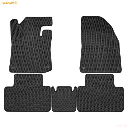 Коврики салона 3D EVA Ромб резиновые для Geely Coolray FL (2023-2025) с черным кантом № 9217025151