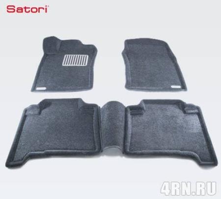 Коврики салона Satori Liner 3D Basic текстильные серые для Toyota Land Cruiser Prado 120 (2004-2009) № SI 05-00183