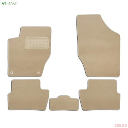 Коврики салона Klever текстильные Premium для Peugeot 408 седан (2012-2023) 5 шт. бежевые № KLEVER04382122112kh