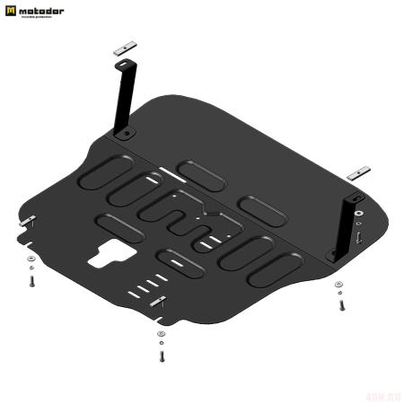 Защита картера и КПП для Hyundai Palisade (2020-2024) № 70916