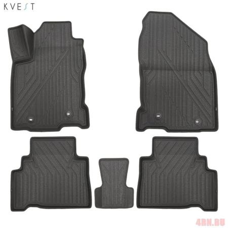 Коврики в салон 3D Kvest для Lexus NX (2014-2021) серые № KVESTLEX00003Kg1
