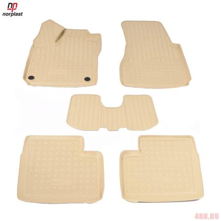 Коврики салона Norplast для Smart ForFour (W453) (2014-2021) бежевые № NPA11-C82-200-B