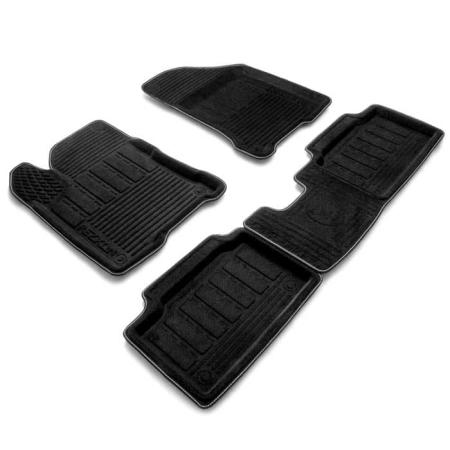 Коврики салона Rezkon 3D текстильные для Mitsubishi Lancer 10 (2007-2015) № 4024010200