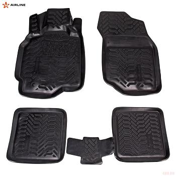 Коврики салона (3D с подпятником) для Mitsubishi Lancer 9 (2003-2007) с высоким бортом № ACM-PS-86