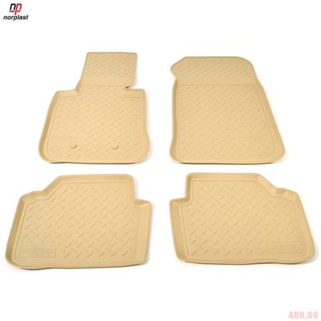 Коврики салона для BMW 3-Серия (E90) (2010-2012) бежевые № NPL-Po-07-20-B