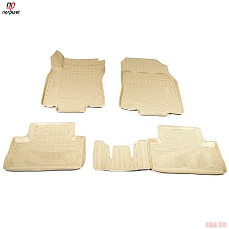 Коврики салона Norplast 3D бежевые для Nissan Qashqai (сборка РФ) (2015-2021) № NPA11-C61-608-B