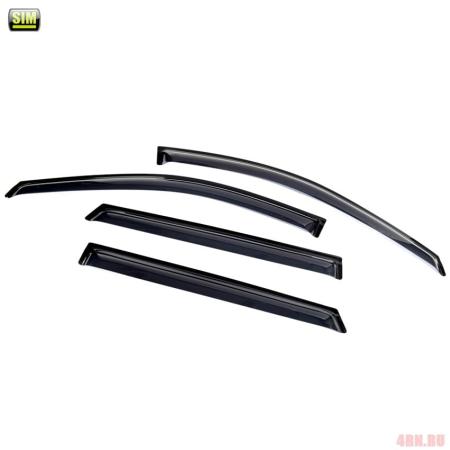 Дефлекторы боковых окон SIM для Hyundai Grand Santa Fe (2014-2018) № SHYSAN1332