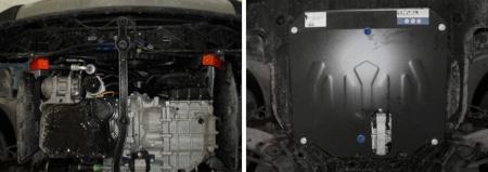 Защита двигателя и КПП для Hyundai Grand Santa Fe (кузов DM) 2016-2018) № 111.2341.1