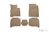 Коврики в салон 3D Kvest для Toyota Land Cruiser 200 (2015-2021) бежевые № KVESTTYT00001Kb2