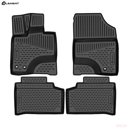 Коврики салона 3D для Changan UNI-K (2020-2025) с черным кантом № KANT.ELEM3DA67032210k.blk