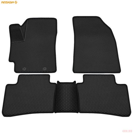 Коврики салона 3D EVA Ромб резиновые для Hyundai Creta (2021-2025) с черным кантом № 9220065201