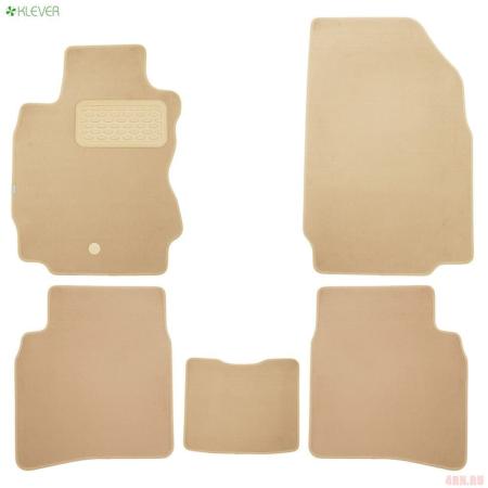 Коврики салона Klever текстильные Premium для Nissan Note хэтчбек АКПП (2005-2014) бежевые № KLEVER04361522112kh