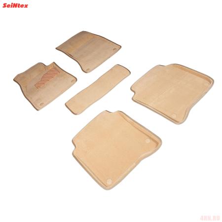 Коврики салона 3D текстильные для Mercedes S-Class (W223) Long (2020-2025) бежевые № 97559