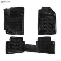 Коврики салона (3D с подпятником) для Kia Rio (2017-2023) с высоким бортом № ACM-PS-37