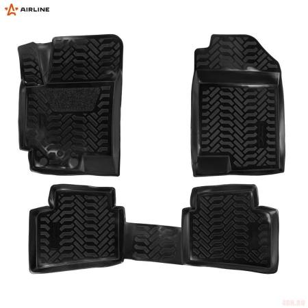 Коврики салона (3D с подпятником) для Kia Rio (2017-2023) с высоким бортом № ACM-PS-37