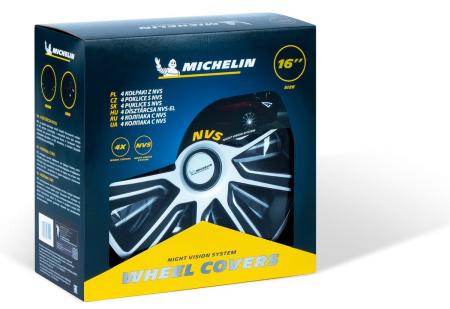 Колпаки колесные MICHELIN 16", "49 Верон", серебристо-черные, 4 шт. № 300723