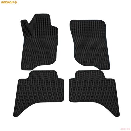 Коврики салона 3D EVA ромб резиновые для Mitsubishi L200 (2008-2015) с черным кантом № 9224025101