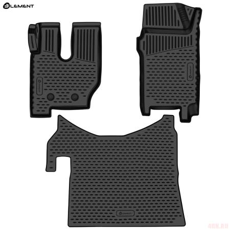 Коврики 3D салона для Foton Auman (2023-2025) 3 шт. № ELEMENT3DAN0929210k.F