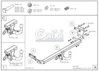 Фаркоп Galia для Kia Ceed хетчбек 5 дв. (2018-2024) съемное крепление шара № K044C