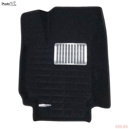 Коврики салона Pradar 3D текстильные для Hyundai Creta (2016-2020) с металлическим подпятником № SI 19-00283