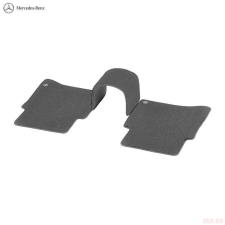 Коврики салона задние текстильные оригинальные для Mercedes S-Class (W223) (2020-2025) серые № A22368085037Q07
