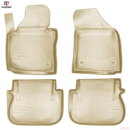 Коврики салона Norplast бежевые для Volkswagen Caddy (2015-2020) № NPA10-C95-024-B