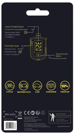 Цифровой манометр MICHELIN с функцией измерения остаточной глубины протектора № MN-4203