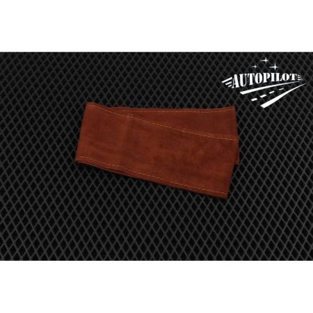 Оплетка (чехол) на руль из натуральной замши, цвет коричневый, серия со шнуровкой № z01012