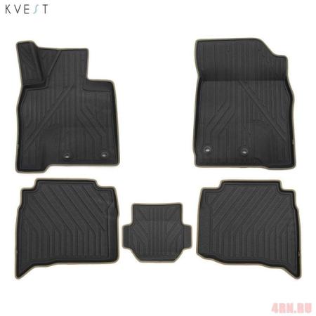 Коврики в салон 3D Kvest для Lexus LX (2015-2021) серые № KVESTLEX00002Kg2