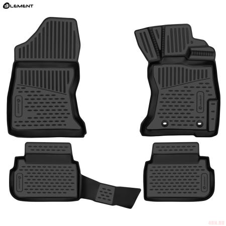 Коврики салона для Subaru XV (2017-2023) правый руль 4 шт. № ELEMENT3DAN0460210k