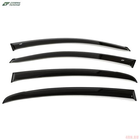 Дефлекторы боковых окон для Kia Rio седан (2017-2023) широкие № KE15017