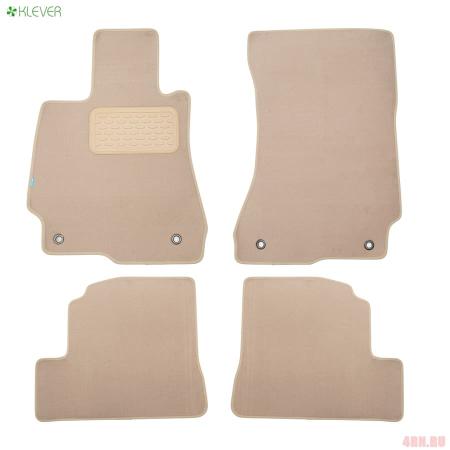 Коврики в салон Klever Premium для Mercedes S-Class W221 седан (2005-2013) бежевые № KLEVER04340222112kh