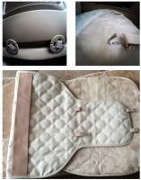 Накидка меховая из овчины бежевая