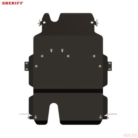 Защита КПП и раздаточной коробки для Toyota Land Cruiser 7 (2004-2007)/Land Cruiser 78 (2007-2025) № 24.1859